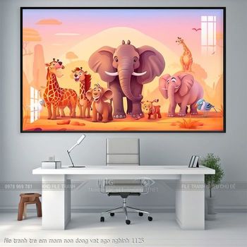 file tranh tre em mam non dong vat ngo nghinh 1125