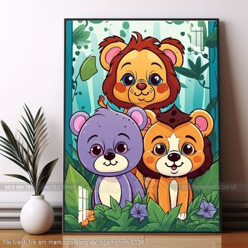 file tranh tre em mam non dong vat ngo nghinh 1134