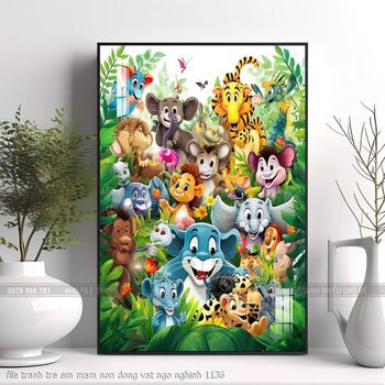 file tranh tre em mam non dong vat ngo nghinh 1136