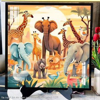 file tranh tre em mam non dong vat ngo nghinh 1235