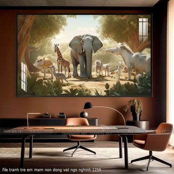 file tranh tre em mam non dong vat ngo nghinh 1256