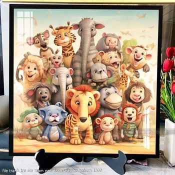 file tranh tre em mam non dong vat ngo nghinh 1300