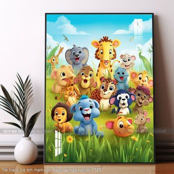 file tranh tre em mam non dong vat ngo nghinh 1323