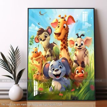 file tranh tre em mam non dong vat ngo nghinh 1324