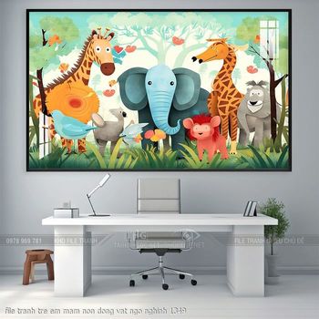 file tranh tre em mam non dong vat ngo nghinh 1349