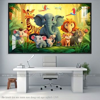 file tranh tre em mam non dong vat ngo nghinh 1365