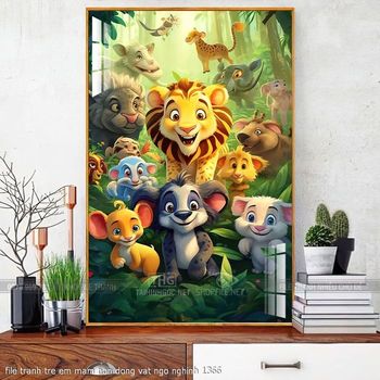 file tranh tre em mam non dong vat ngo nghinh 1366