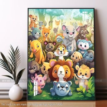 file tranh tre em mam non dong vat ngo nghinh 1420