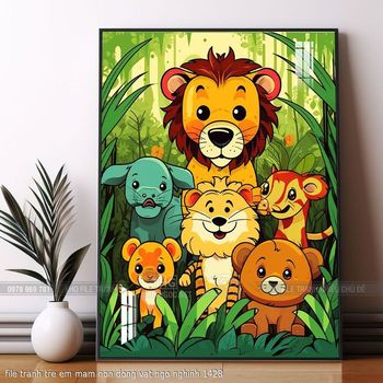 file tranh tre em mam non dong vat ngo nghinh 1428