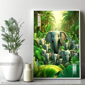 file tranh tre em mam non dong vat ngo nghinh 1464