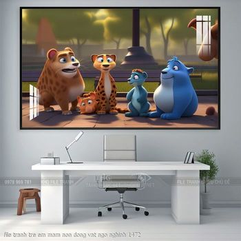 file tranh tre em mam non dong vat ngo nghinh 1472