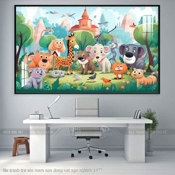 file tranh tre em mam non dong vat ngo nghinh 1477