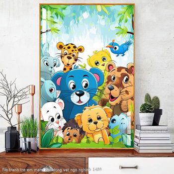 file tranh tre em mam non dong vat ngo nghinh 1489