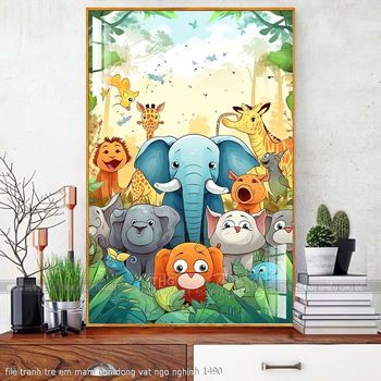 file tranh tre em mam non dong vat ngo nghinh 1490