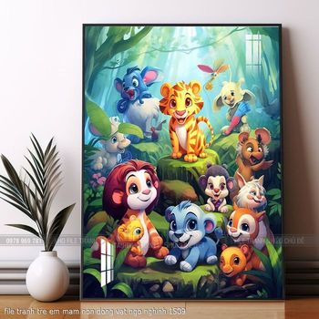 file tranh tre em mam non dong vat ngo nghinh 1509