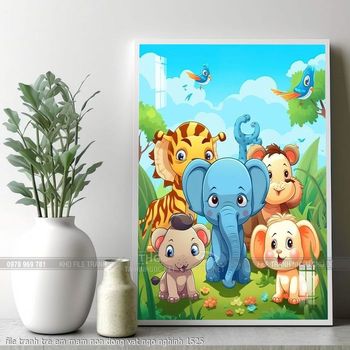 file tranh tre em mam non dong vat ngo nghinh 1525