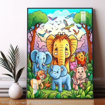 file tranh tre em mam non dong vat ngo nghinh 1529