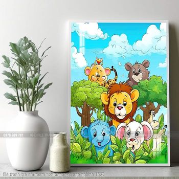 file tranh tre em mam non dong vat ngo nghinh 1532