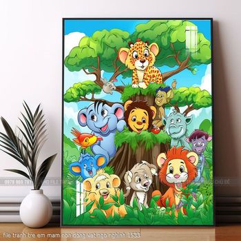 file tranh tre em mam non dong vat ngo nghinh 1533