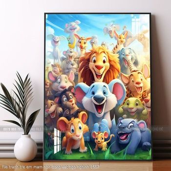 file tranh tre em mam non dong vat ngo nghinh 1667