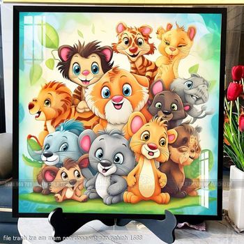 file tranh tre em mam non dong vat ngo nghinh 1688