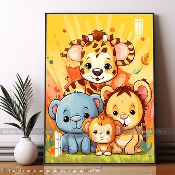 file tranh tre em mam non dong vat ngo nghinh 1692