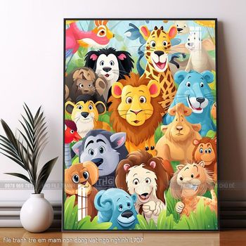 file tranh tre em mam non dong vat ngo nghinh 1707