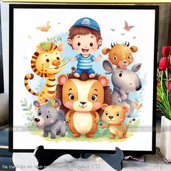 file tranh tre em mam non dong vat ngo nghinh 1723