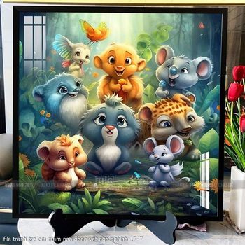 file tranh tre em mam non dong vat ngo nghinh 1747