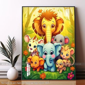 file tranh tre em mam non dong vat ngo nghinh 1814