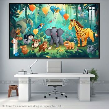 file tranh tre em mam non dong vat ngo nghinh 1841