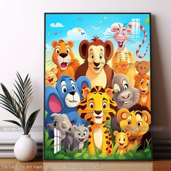 file tranh tre em mam non dong vat ngo nghinh 1913