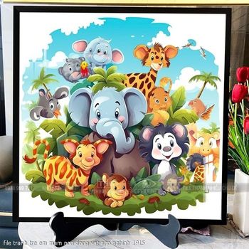 file tranh tre em mam non dong vat ngo nghinh 1915