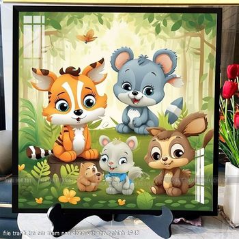 file tranh tre em mam non dong vat ngo nghinh 1943