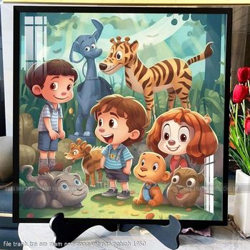 file tranh tre em mam non dong vat ngo nghinh 1950