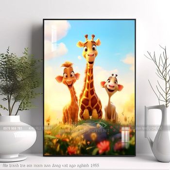 file tranh tre em mam non dong vat ngo nghinh 1955