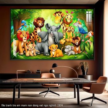 file tranh tre em mam non dong vat ngo nghinh 1974