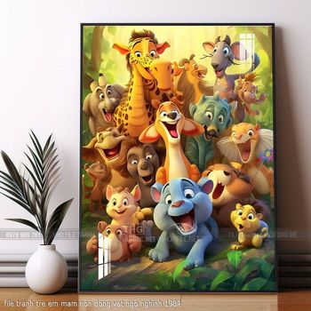 file tranh tre em mam non dong vat ngo nghinh 1984