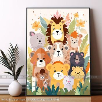 file tranh tre em mam non dong vat ngo nghinh 1985