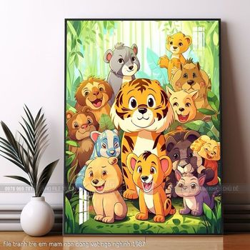 file tranh tre em mam non dong vat ngo nghinh 1987