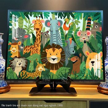 file tranh tre em mam non dong vat ngo nghinh 1995