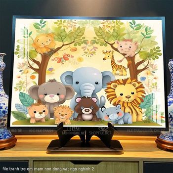 file tranh tre em mam non dong vat ngo nghinh 2