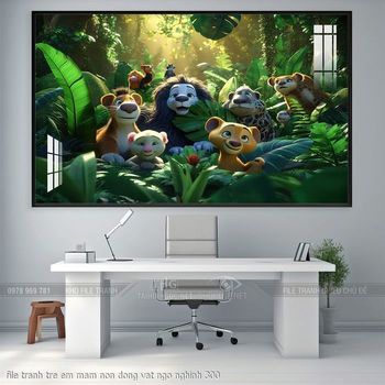 file tranh tre em mam non dong vat ngo nghinh 300