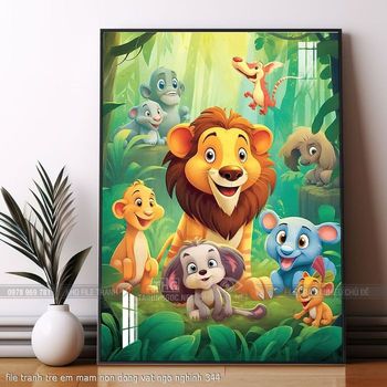 file tranh tre em mam non dong vat ngo nghinh 344