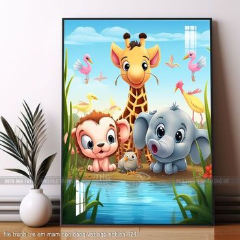 file tranh tre em mam non dong vat ngo nghinh 424