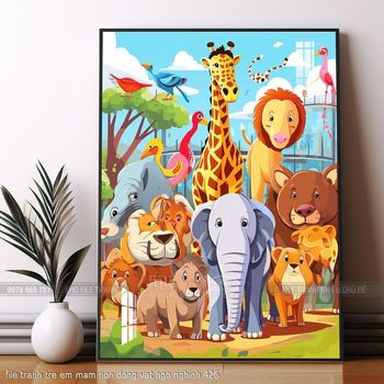 file tranh tre em mam non dong vat ngo nghinh 426