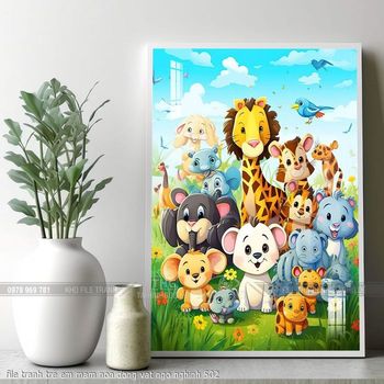 file tranh tre em mam non dong vat ngo nghinh 502