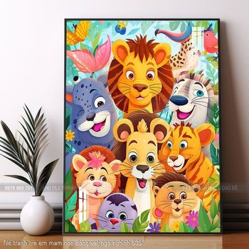 file tranh tre em mam non dong vat ngo nghinh 505