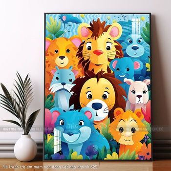 file tranh tre em mam non dong vat ngo nghinh 525