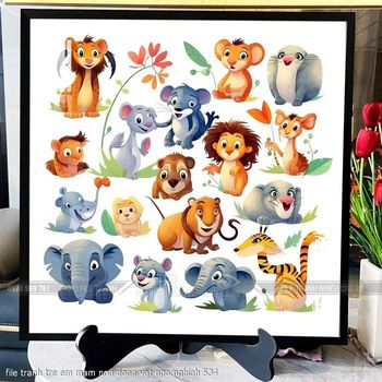 file tranh tre em mam non dong vat ngo nghinh 534